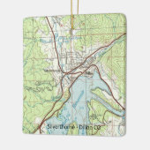 シルバーソーンコロラドトポの地図 セラミックオーナメント (左)