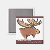 シルバーソーンコロラドブラウンテーマムース磁石 マグネット (正面/裏面)