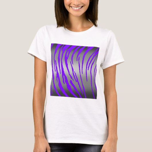 シルバータイガーストライプズパープル Tシャツ (正面)