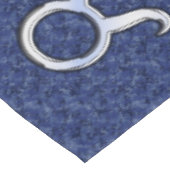 シルバータウラス〔占星術の〕十二宮図サインネイビーブルーデジタル迷彩柄 テーブルクロス (アングル)