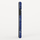 シルバータウラス〔占星術の〕十二宮図サインネイビーブルーデジタル迷彩柄 Case-Mate iPhoneケース (裏面/右)