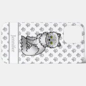 シルバータビーチンチラグレー ペルシャ猫と名前 Case-Mate iPhoneケース (裏面 (横))