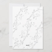 シルバータブと花開きクリスマスフォトカード シーズンカード (裏面)