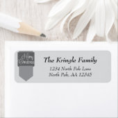 シルバータブのメリークリスマスアドレス ラベル (インサイチュ)