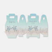 シルバータルズビーチ結婚式カスタムサンキューユー フェイバーボックス (折り畳みなし)