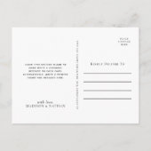 シルバータロット結婚の感謝の写真はがき ポストカード (裏面)