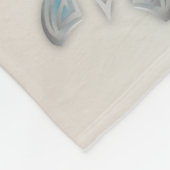 シルバーターコイズウミガメのパターン海岸 フリースブランケット (角)