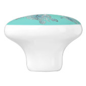 シルバーターコイズウミガメ模様 セラミックノブ (側面)