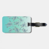 シルバーターコイズウミガメ模様 ラゲッジタグ (裏面横)