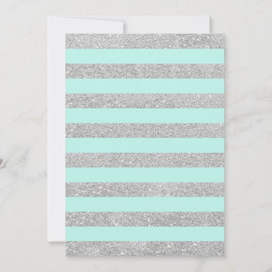 シルバーターコイズキンセアニェラ招待状 招待状 (裏面)