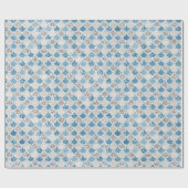 シルバーターコイズパールグリッターマーメイド ラッピングペーパー (フラット)