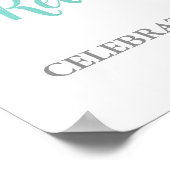 シルバーターコイズリタイアカスタムパーティー18x24 ポスター (角)