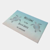 シルバータートルズターコイズビーチハウス ドアマット (アングル)