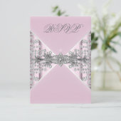 シルバーダイアモンズピンクとシルバーRSVP 出欠カード (スタンド正面)