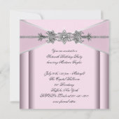 シルバーダイアモンズピンクスウィート16バースデーパーティー 招待状 (裏面)