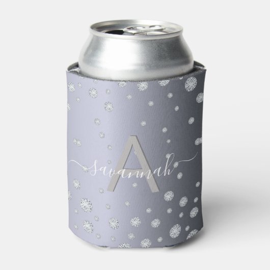 シルバーダイアモンモノグラムパーティー名 缶クーラー (缶正面)