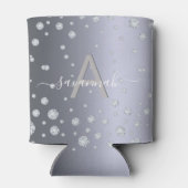 シルバーダイアモンモノグラムパーティー名 缶クーラー (裏面)