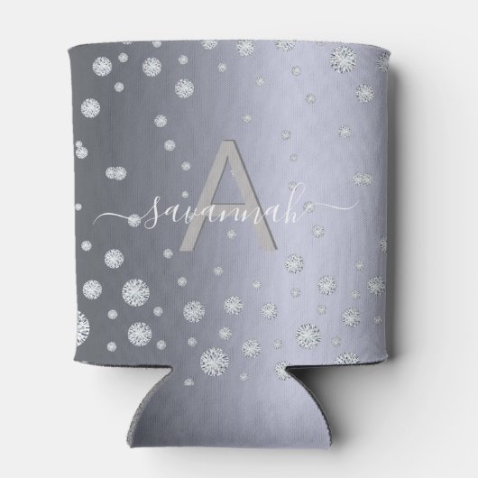 シルバーダイアモンモノグラムパーティー名 缶クーラー (裏面)