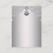 シルバーダイヤエレガントモンドの名刺テンプレート 名刺 (裏面)