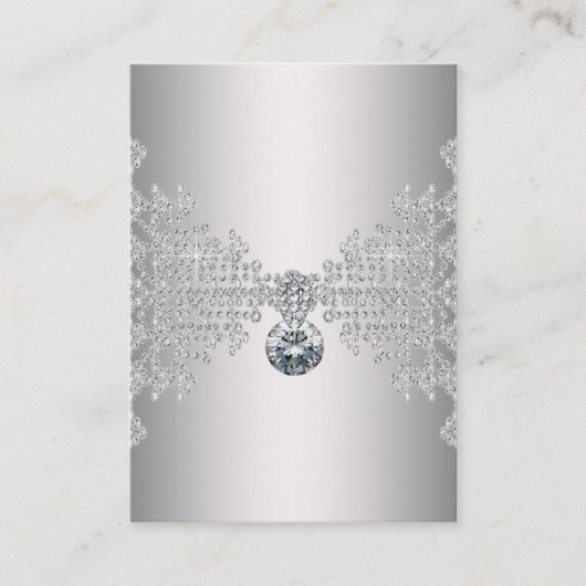 シルバーダイヤエレガントモンドの名刺テンプレート 名刺 (正面)