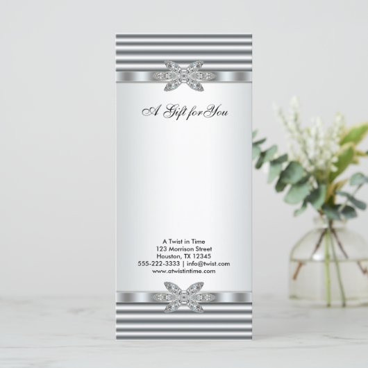 シルバーダイヤモンドのビジネス向けギフト券 (スタンド正面)