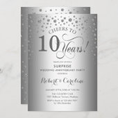 シルバーダイヤモンドサプライズ10周年パーティー 招待状 (正面/裏面)