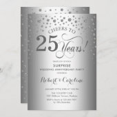 シルバーダイヤモンドサプライズ 25周年パーティー 招待状 (正面/裏面)