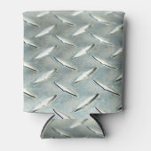 シルバーダイヤモンドプレートの写真を缶クーラーに 缶クーラー (正面)