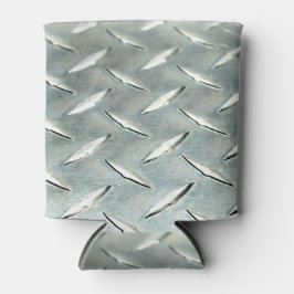 シルバーダイヤモンドプレートの写真を缶クーラーに 缶クーラー