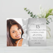 シルバーダイヤモンドボウ&ティアラキンセアニェラ招待状 招待状 (スタンド正面)