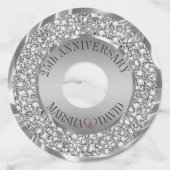 シルバーダイヤモンド及び赤いハート ワイングラスタグ (裏面)