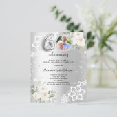 シルバーダイヤモンド花模様60結婚式招待状 (スタンド正面)