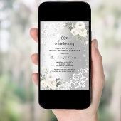 シルバーダイヤモンド高級結婚60周年 招待状