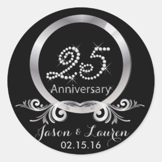 シルバーダイヤモンド25周年記念ステッカー ラウンドシール