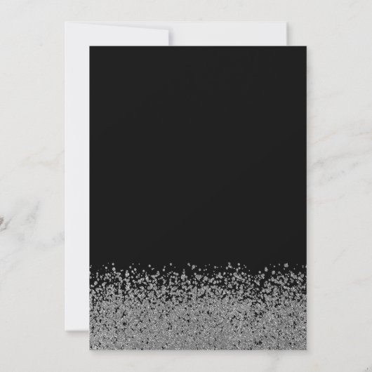 シルバーダイヤモンド、シークンズドレスブラッククインセアニラ 招待状 (裏面)