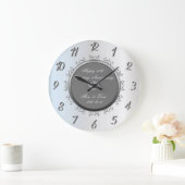 シルバーダイヤモンド スワール 50周年結婚記念日 ラージ壁時計 (ホーム)