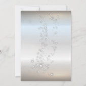 シルバーダイヤモンド、レッドガラス、会社のクリスマスパーティー 招待状 (裏面)