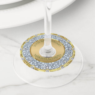 シルバーダイヤモンド ワイングラスタグ