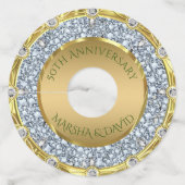 シルバーダイヤモンド ワイングラスタグ (正面)