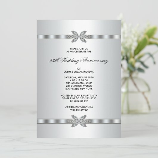 シルバーダイヤモンド 25周年パーティー 招待状 (スタンド正面)