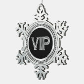 シルバーダイヤモンドVIPクリスマス スノーフレークピューターオーナメント (右)