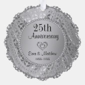シルバーダイヤ結婚モンド25周年 オーナメントカード (裏面)