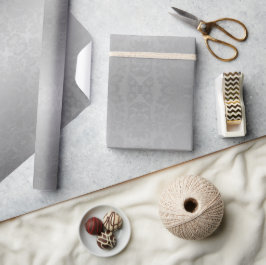 シルバーダグラデーションマスクのクリスマス ラッピングペーパー