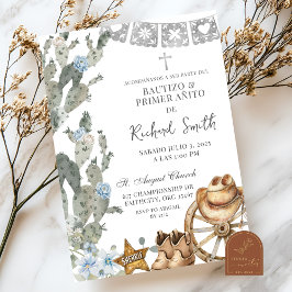 シルバーダスティブルーカウボーイボースペインのティソ 招待状