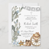 シルバーダスティブルーカウボーイボースペインのティソ 招待状 (正面)