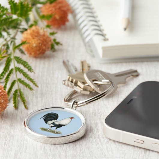 シルバーダックウィングガメコック キーホルダー (側面)