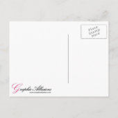 シルバーダマスクの結婚式の日付を保存 案内ポストカード (裏面)