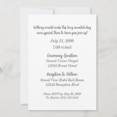 シルバーダマスクゲイ2つのグルームフォト結婚ズ 招待状 (裏面)