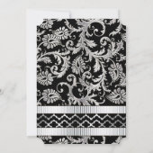 シルバーダマスクスワーズ結婚式招待状 招待状 (裏面)