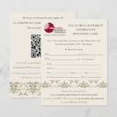 シルバーダマスクセミナーイベント、QRコード寄付 招待状 (正面/裏面)